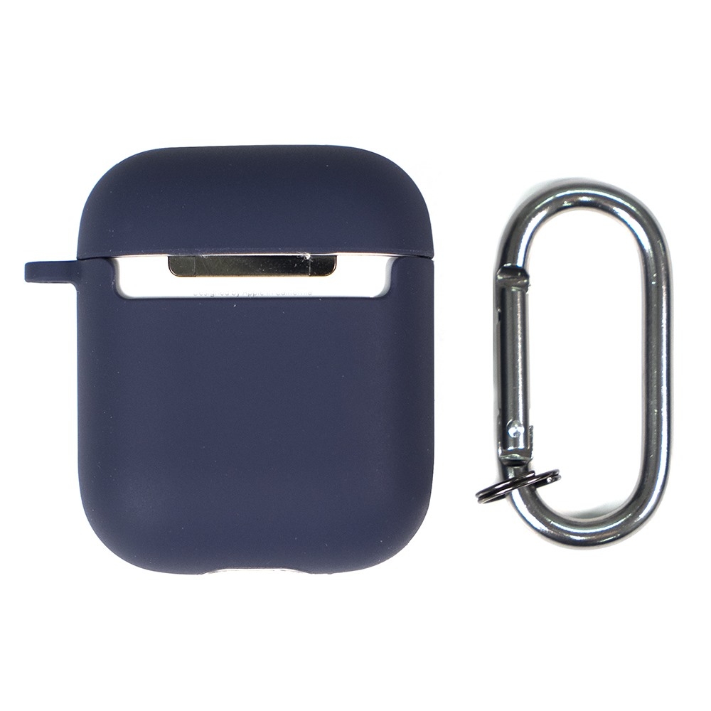 Hộp Đựng Airpods 1 & 2 Meetu Nhựa Dẻo Liquid Silicone Xanh Navy